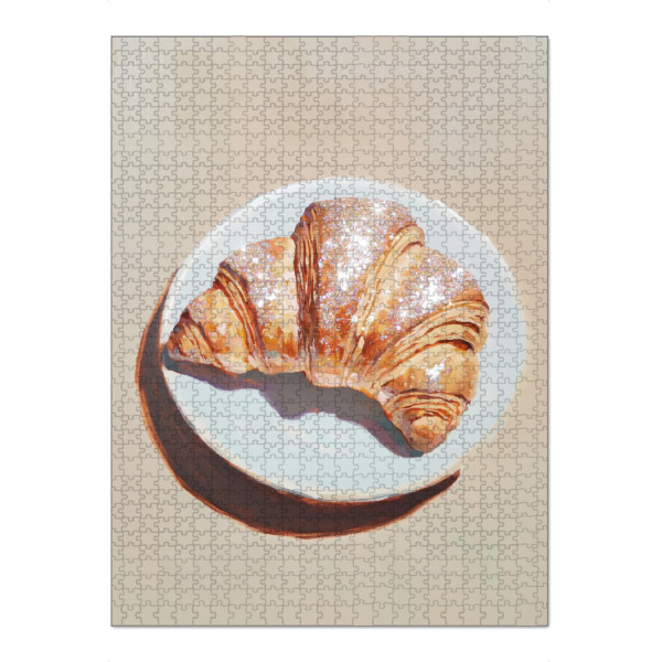 Puzzle Ravensburger "Glitzer Croissant" artboxONE - Essen & Trinken,Für Mama,Lustig