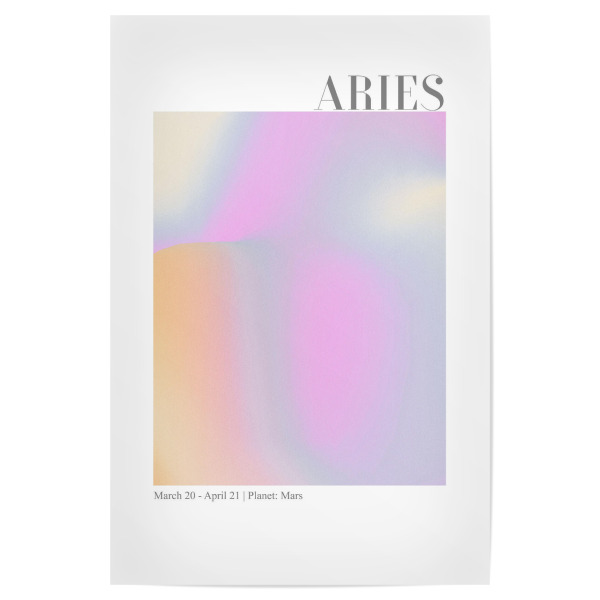 Poster 30x20 cm "Aries abstrakter Aura" artboxONE - Abstrakt,Galaxy - Horoskop,Tierkreis,Tierkreiszeichen,Aura,Abstract,Astrologie,Widder,Sternzeichen