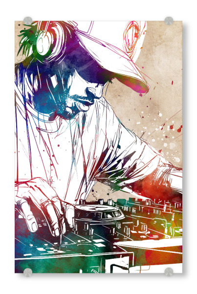 Acrylglasbild "DJ -Konsolenmusik a" artboxONE - Musik - Musik,Komponist,Dj,Konsole,Sound,Party,Musiker
