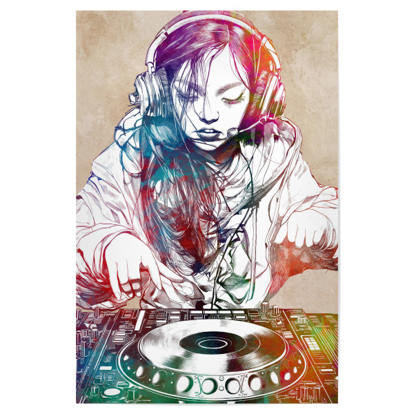Poster 30x20 cm "DJ -Konsolenmusik D" artboxONE - Musik - Musik,Komponist,Dj,Konsole,Sound,Party,Musiker