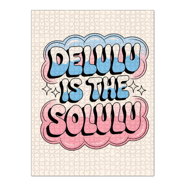 Puzzle Ravensburger "Delulu ist die Solulu" artboxONE - Typografie