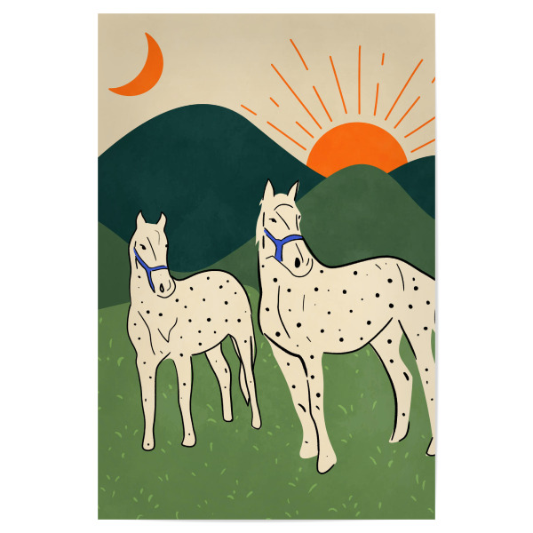 Poster 30x20 cm "Pferde des Hochlands" artboxONE - Tiere