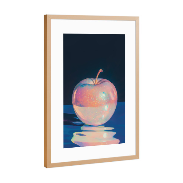 Poster mit Rahmen Kupfer "Schillerner Apfel" artboxONE - Essen & Trinken,Abstrakt,Essen & Trinken / Obst & Gemüse,Lustig