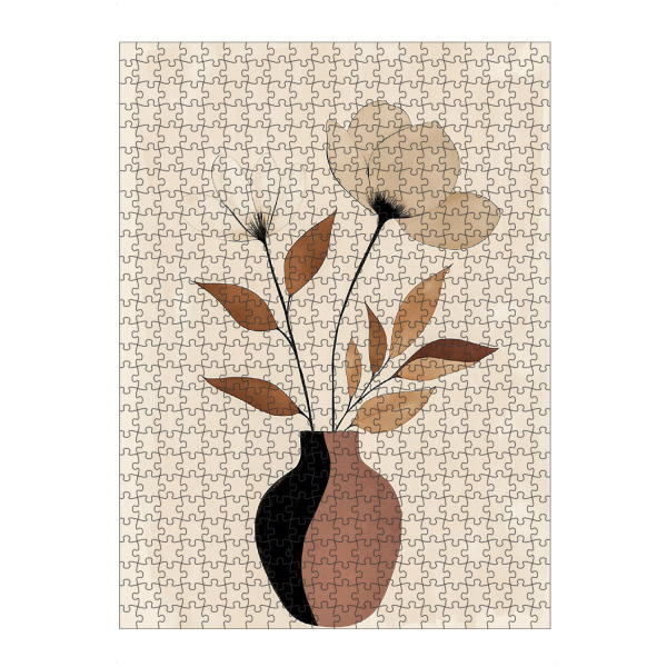 Puzzle Ravensburger "Beiges Blumenkunstwerk mit Vase" artboxONE - Natur,Floral