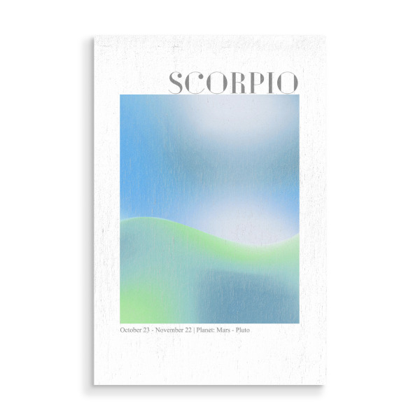 Holzbild "Scorpio abstrakte Aura" artboxONE - Abstrakt,Galaxy