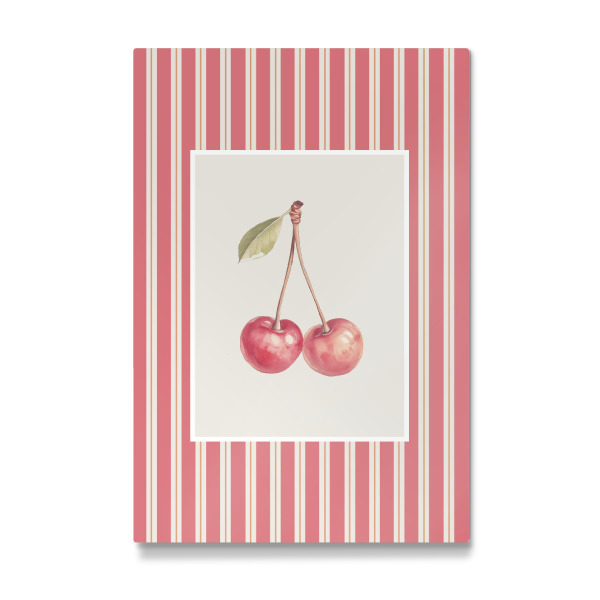 Galerie-Print "Cherry in red stripe frame" 75x50 cm artboxONE