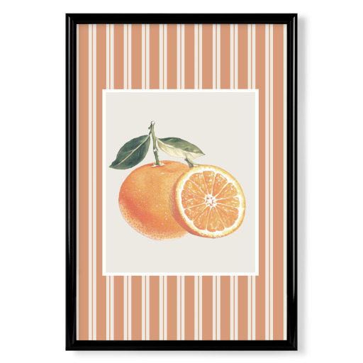 Orange in orange stripe frame
