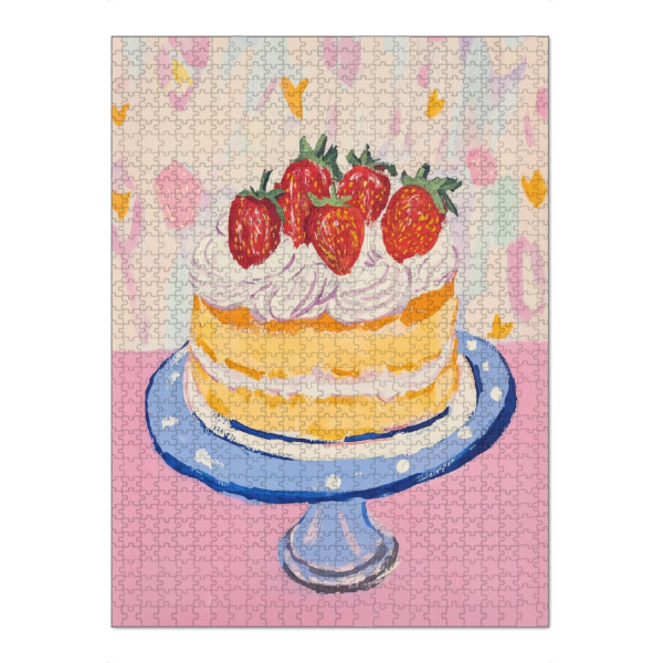 Puzzle Ravensburger "Pastel strawberry shortcake" artboxONE - Für Kinder,Essen & Trinken,Liebe,Für Mama,Festivals