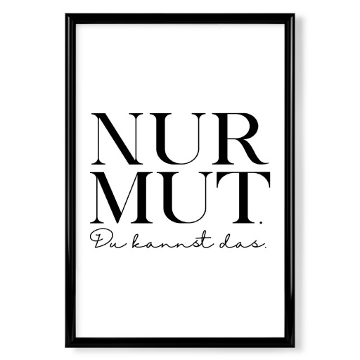 Nur Mut Typo