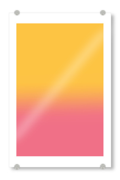 Acrylglasbild "Fade Gradient Gelb Rot" artboxONE - Abstrakt,Geometrie,Fashion