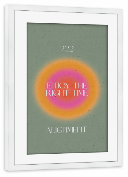 Poster mit Rahmen weiß "Angel Number 222 Alignment" artboxONE - Abstrakt