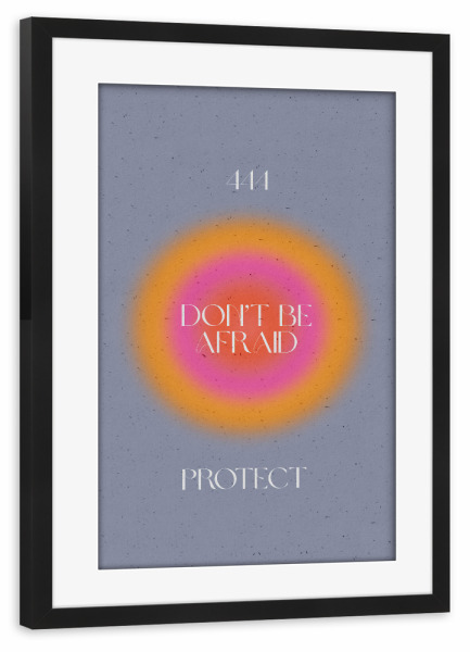 Poster mit Rahmen schwarz "Engel Nummer 444 Schutz" artboxONE - Abstrakt