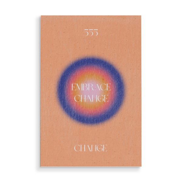 Holzbild "Engel Nummer 555 Veränderung" artboxONE - Abstrakt