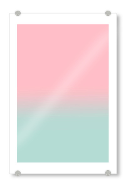 Acrylglasbild "Fade Gradient Rosa Türkis" artboxONE - Abstrakt,Geometrie,Fashion