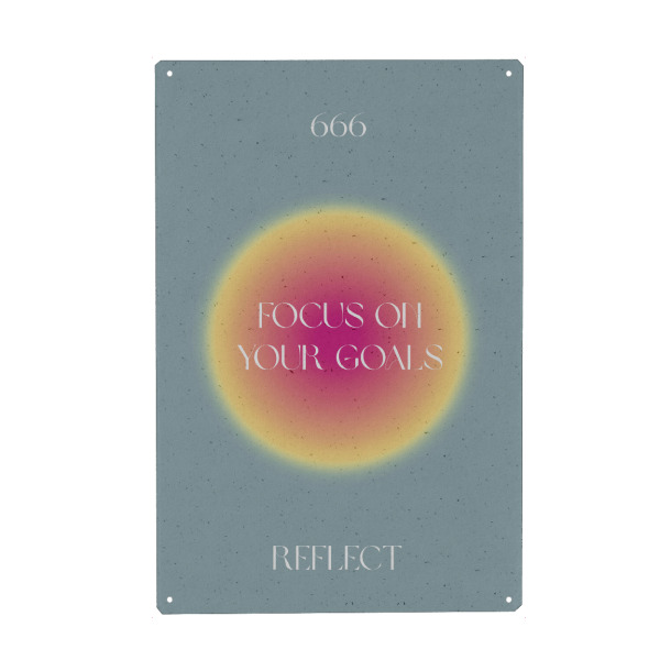 Holzbild "Angel Number 666 Reflect" artboxONE - Abstrakt