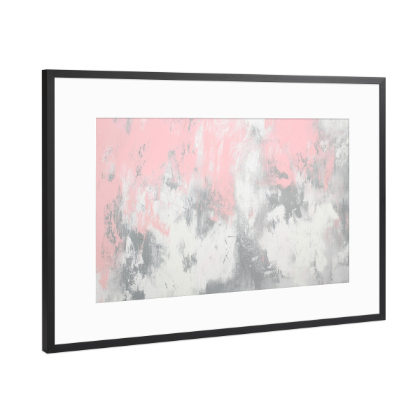 Poster mit Rahmen Schwarz (Metallic) "Rosa Grunge mit Farbverlauf" artboxONE - Natur,Abstrakt,Marmor