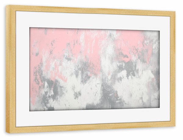 Poster mit Rahmen kiefer "Rosa Grunge mit Farbverlauf" artboxONE - Natur,Abstrakt,Marmor