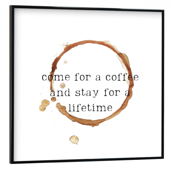 Poster mit schwarzem Rahmen 30x30 cm "Stay for a lifetime" artboxONE - Liebe