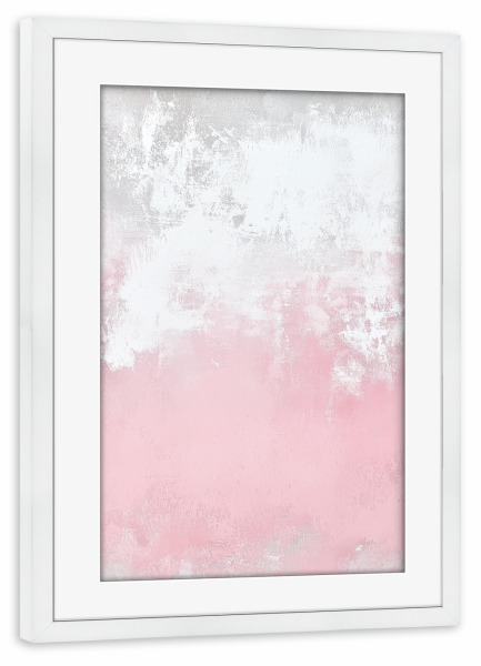 Poster mit Rahmen weiß "Hellpinke Grunge mit Farbverlauf" artboxONE - Natur,Abstrakt,Marmor