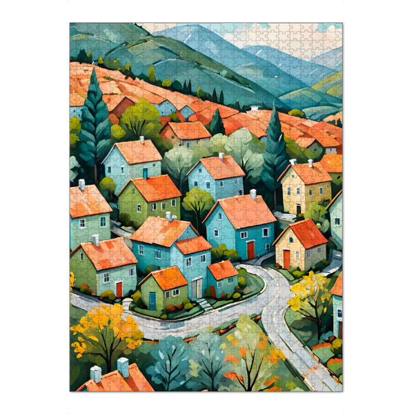 Puzzle Ravensburger "Pastellendorf Dream" artboxONE - Architektur