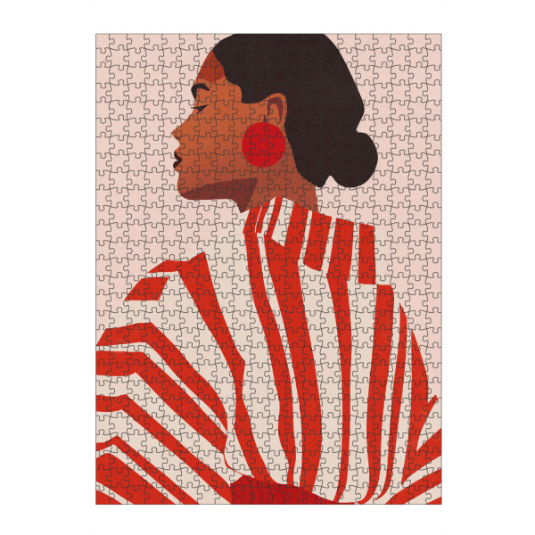 Puzzle Ravensburger "Frauenpower mit Streifen-Dress" artboxONE - Menschen,Reise / Afrika,Fashion