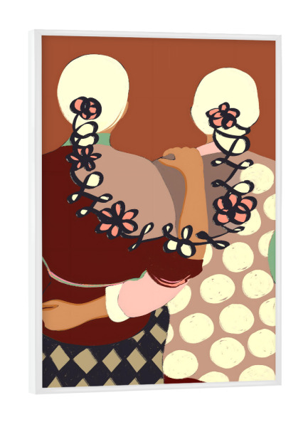 Poster mit weißem Rahmen "Die Bindung" artboxONE - Menschen,Liebe