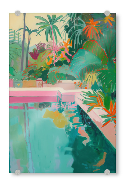 Acrylglasbild "Exotischer Badespaß" artboxONE - Natur,Floral,Reise / Strand und Meer