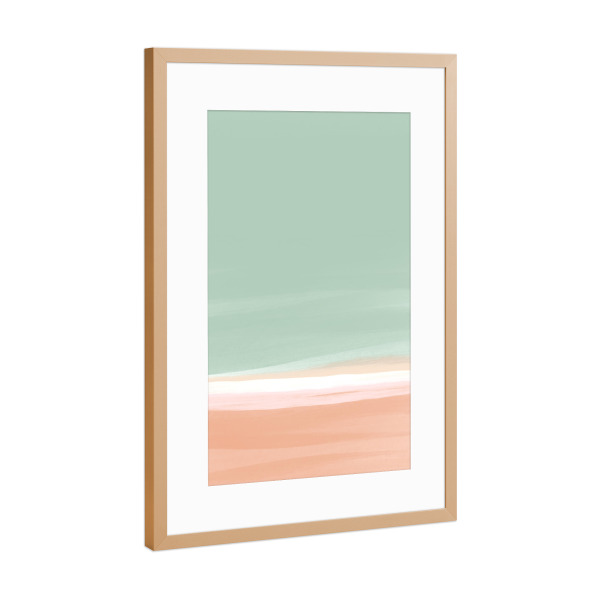 Poster mit Rahmen Kupfer "Balance green" artboxONE - Abstrakt,Geometrie