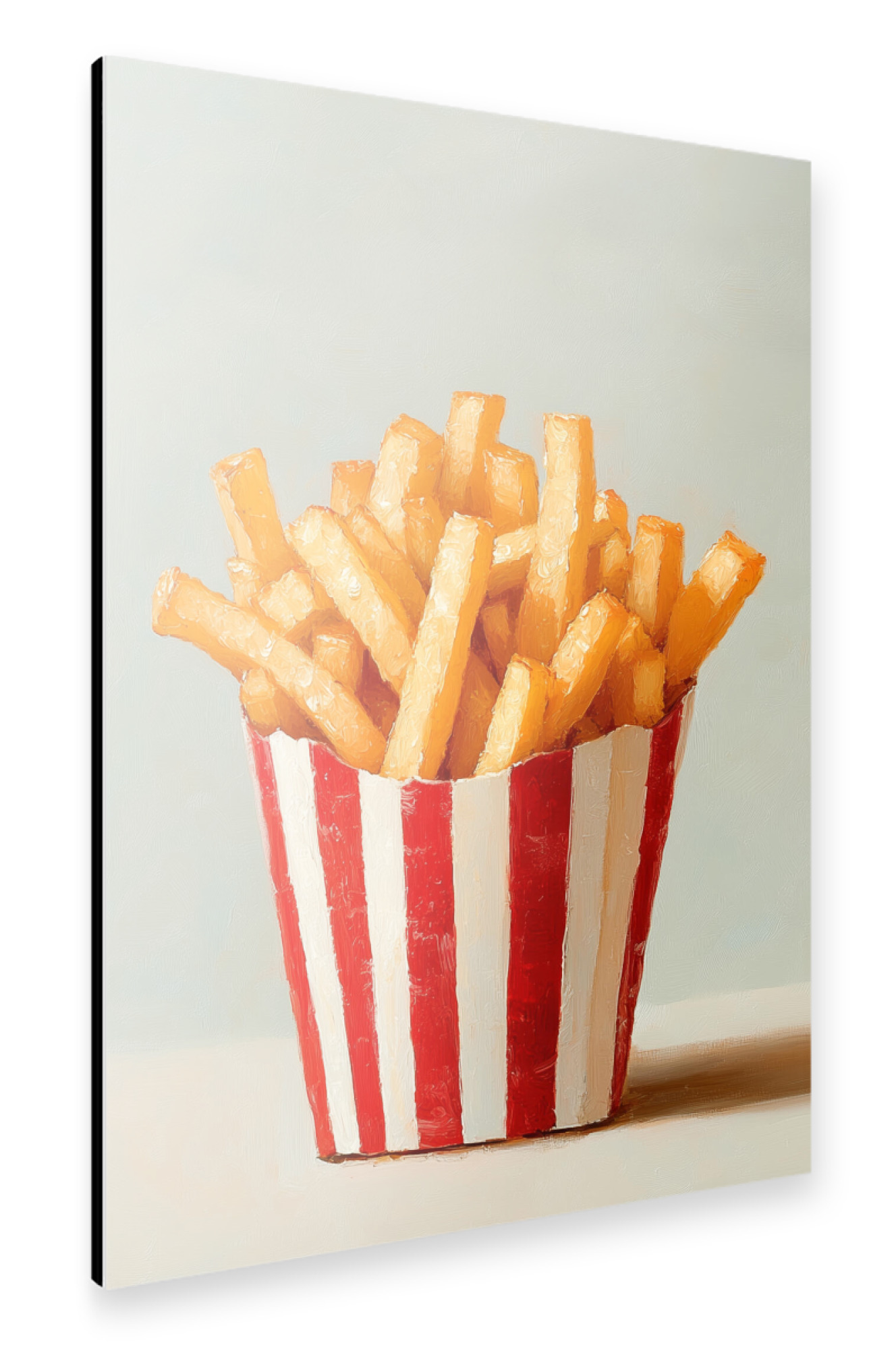 Alu-Dibond "Pommes Frites Streifen Nostalgie" 75x50 cm artboxONE