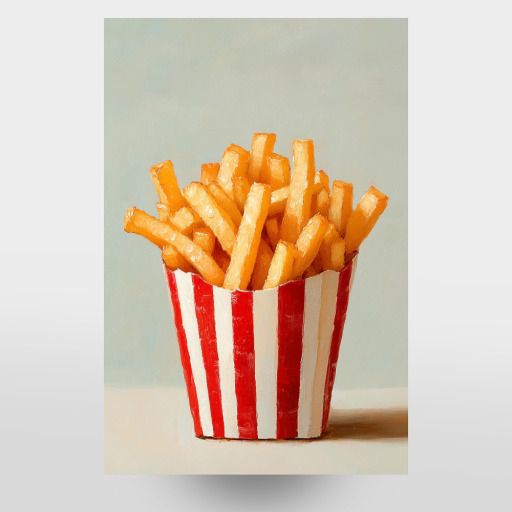 Pommes Frites Streifen Nostalgie