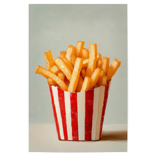 Pommes Frites Streifen Nostalgie