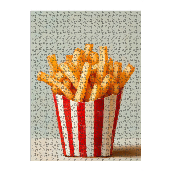 Puzzle Ravensburger "Pommes Frites Streifen Nostalgie" artboxONE - Natur,Essen & Trinken