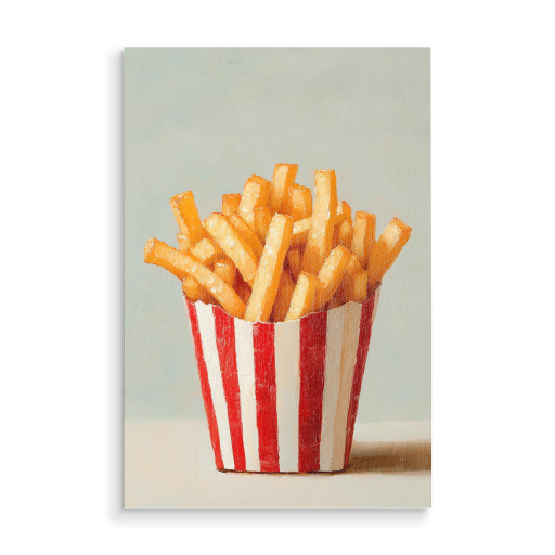 Pommes Frites Streifen Nostalgie