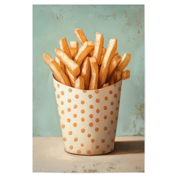 Poster 30x20 cm "Punktebox mit Pommes Frites" artboxONE - Natur,Essen & Trinken