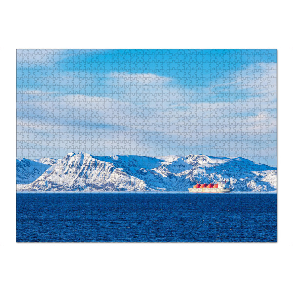 Puzzle Ravensburger "Berge, Felsen und LNG-Tanker" artboxONE - Natur,Reise,Reise / Strand und Meer,Reise / Länder
