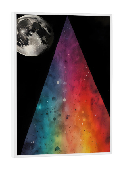 Poster mit weißem Rahmen "Mondprisma" artboxONE - Comic