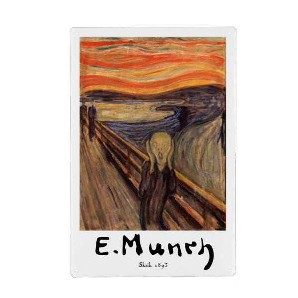 Metall Poster "Edvard Munch Skrik" artboxONE - Abstrakt