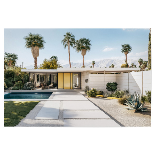 Poster "Palm Springs Vintage Bungalow" artboxONE - Natur,Architektur,Reise / Länder