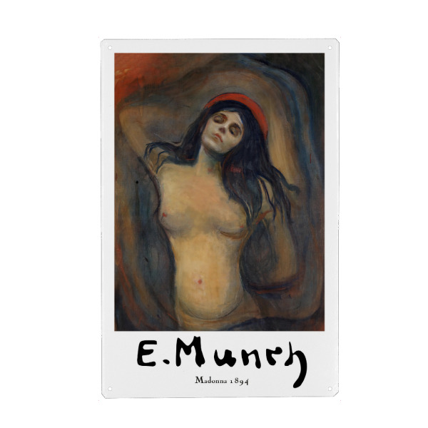 Metall Poster "Edvard Munch" artboxONE - Abstrakt,Menschen