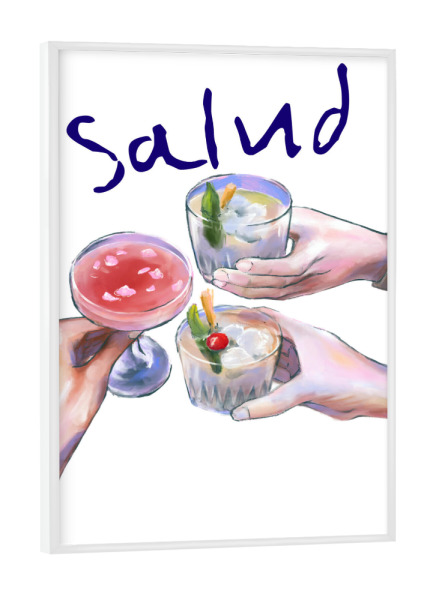 Poster mit weißem Rahmen "Glasses filled with cocktails" artboxONE - Essen & Trinken / Alkohol