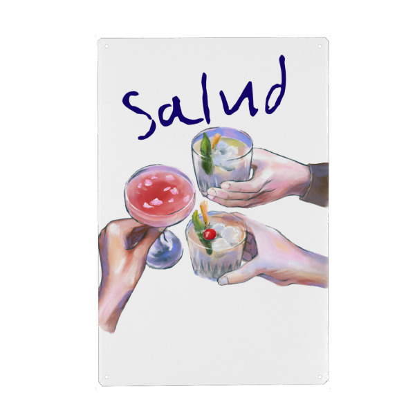 Holzbild "Glasses filled with cocktails" artboxONE - Essen & Trinken / Alkohol