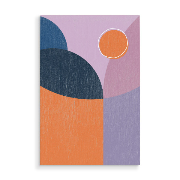 Holzbild "Farbharmonie Abstrakt" artboxONE - Abstrakt,Geometrie - Boho,Abstrakt,Orange,Bauhaus,Ruhe,Harmonie,Entspannung
