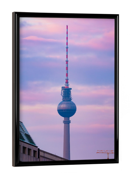 Poster mit schwarzem Rahmen "Berlin in der Abenddämmerung" artboxONE - Städte / Berlin,Architektur