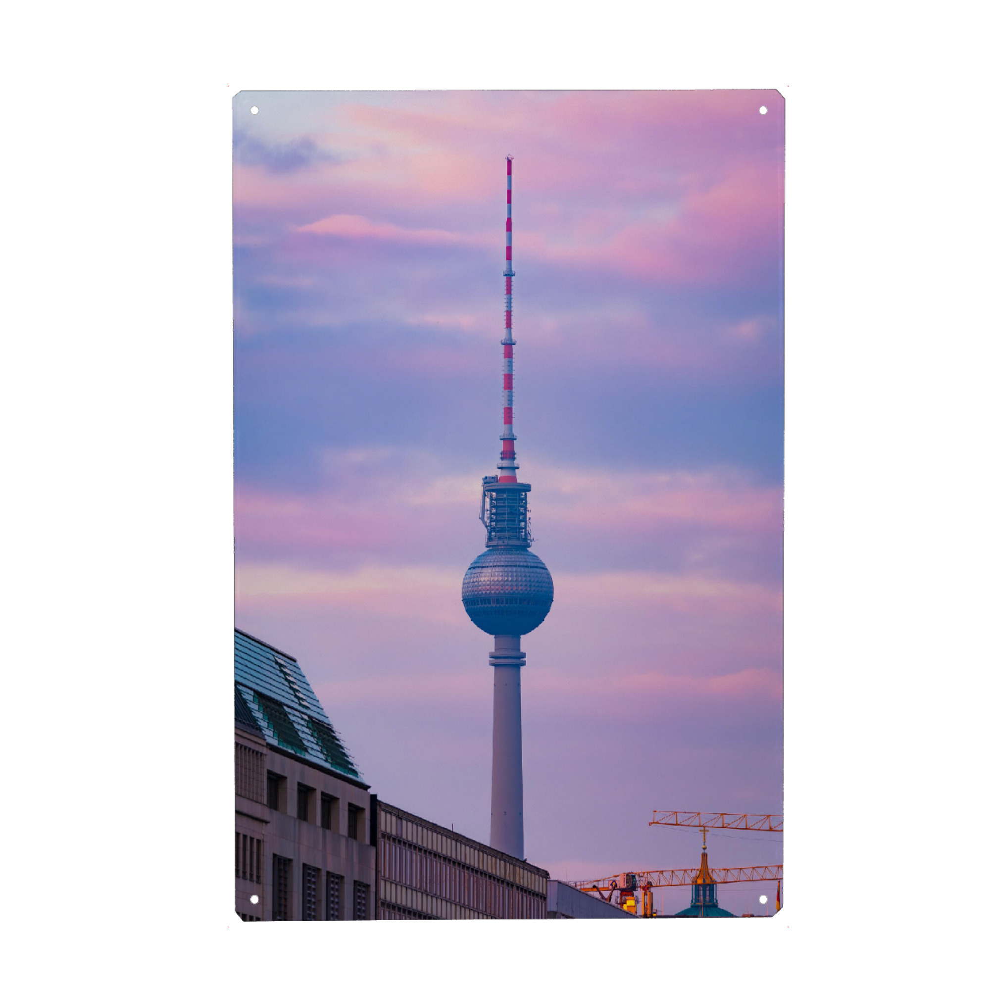 Holzbild "Berlin in der Abenddämmerung" artboxONE - Städte / Berlin,Architektur