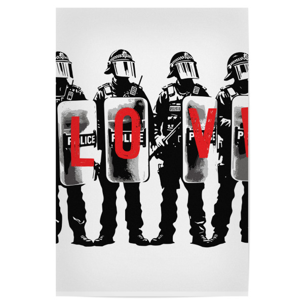 Poster 30x20 cm "Police officers love" artboxONE - Menschen,Liebe,Lustig