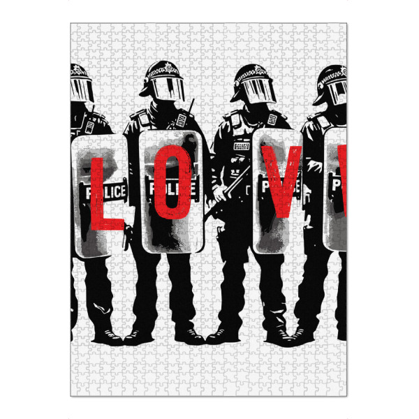 Puzzle Ravensburger "Police officers love" artboxONE - Menschen,Liebe,Lustig