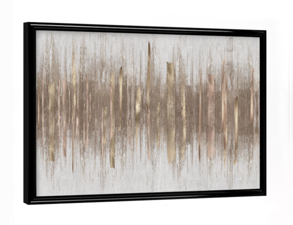 Poster mit schwarzem Rahmen "Weg des Goldes" artboxONE - Abstrakt - Streifen,Malerei,Braun,Gold,Abstrakt