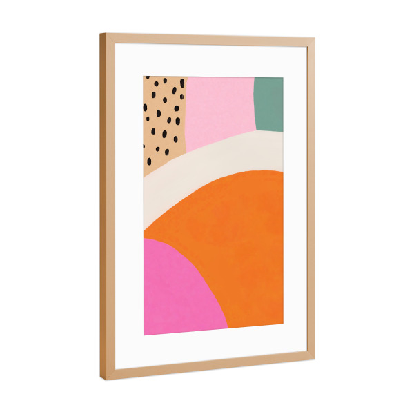 Poster mit Rahmen Kupfer "Punkte im Sommer" artboxONE - Natur,Abstrakt,Geometrie