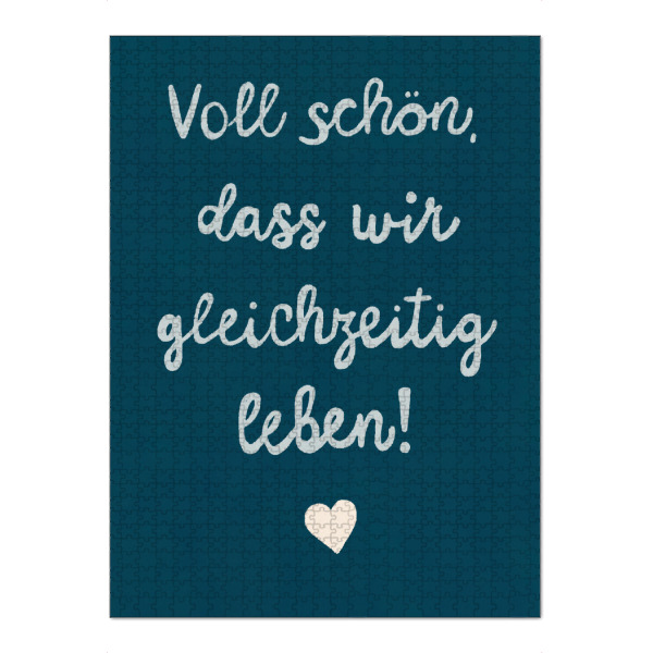 Puzzle Ravensburger "Romantisch gleichzeitig Leben" artboxONE - Typografie,Menschen,Liebe