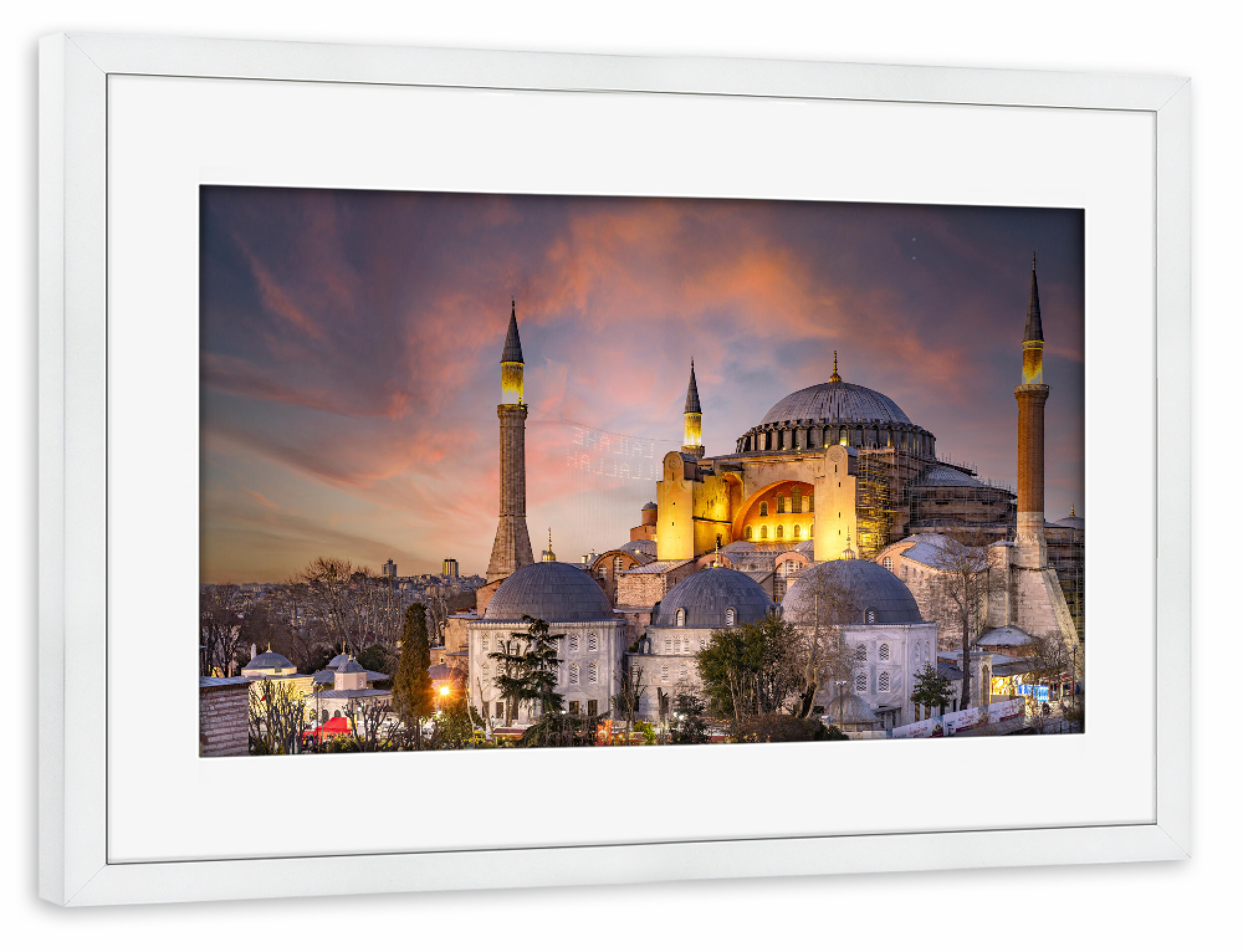 Poster mit Rahmen weiß "Hagia Sophia Istanbul" artboxONE - Reise,Architektur,Reise / Länder,Städte / Istanbul